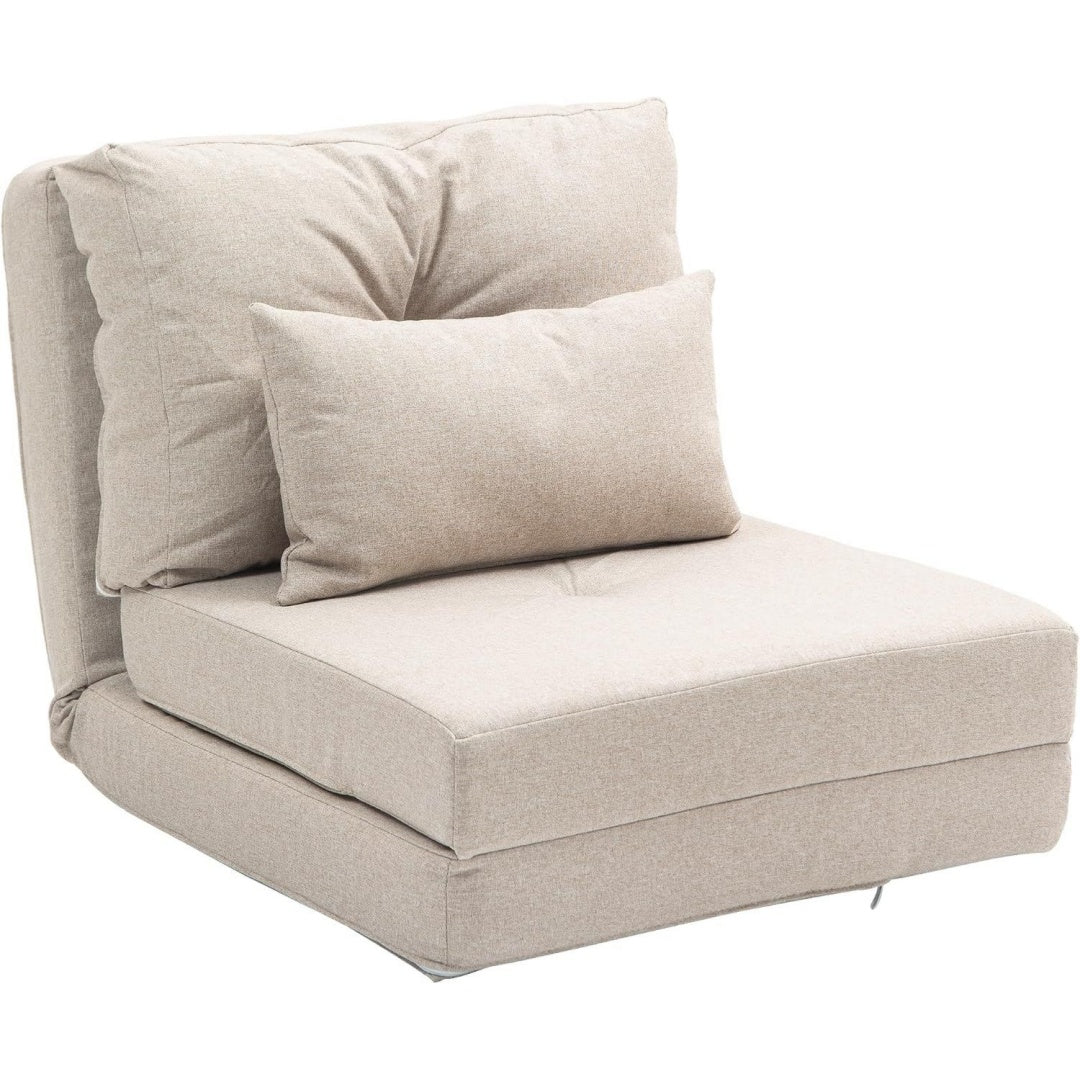 Divano letto Divano Letto Futon Pieghevole 3 in 1 Convertibile Beige